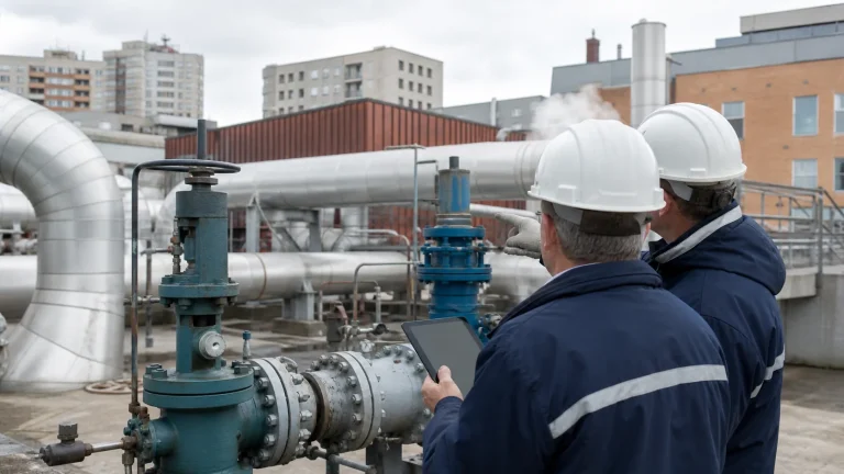 Inspection technique de vannes et de canalisations sur une installation géothermique urbaine