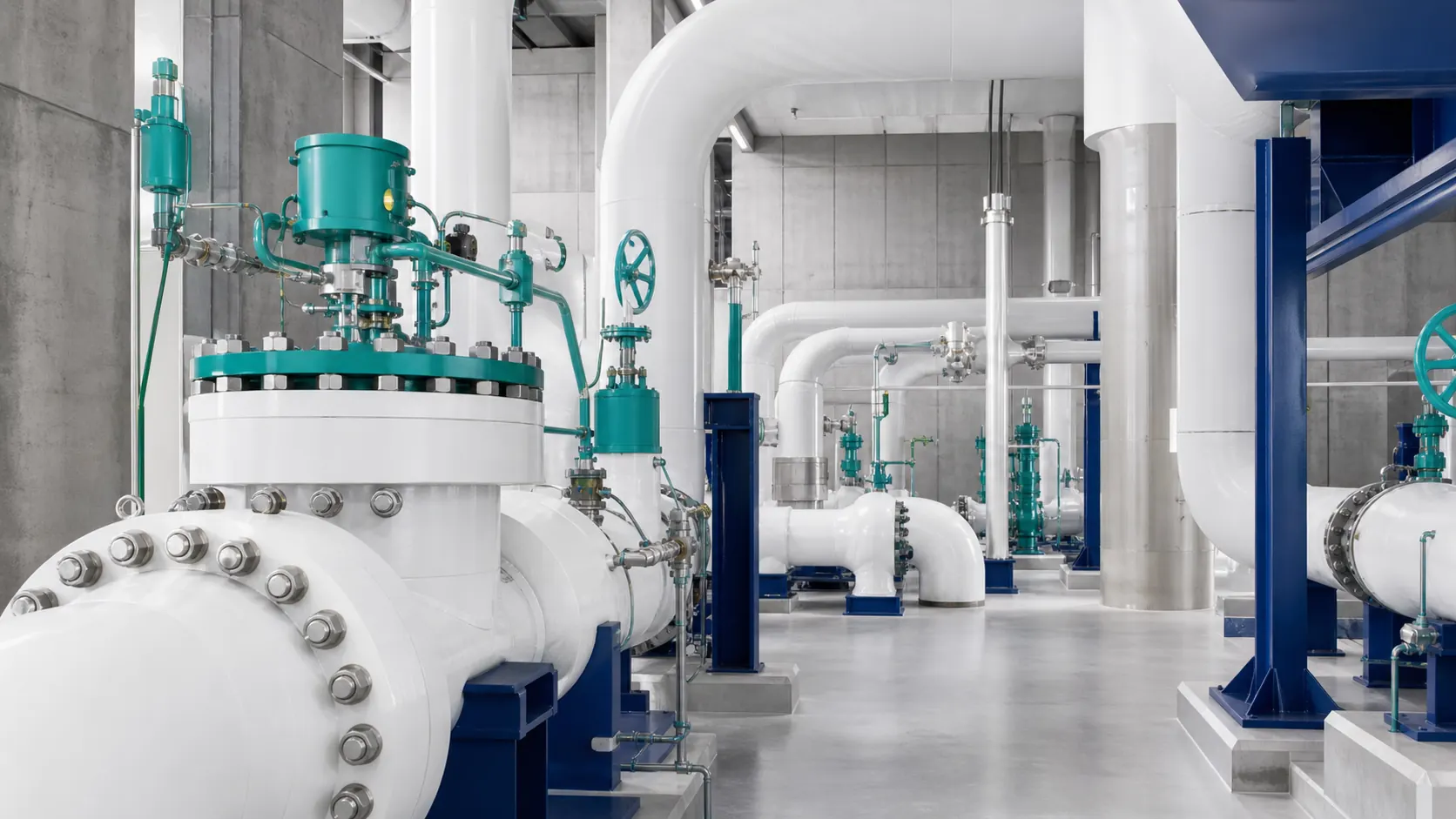 Équipements industriels et réseau de tuyauteries en contexte technique