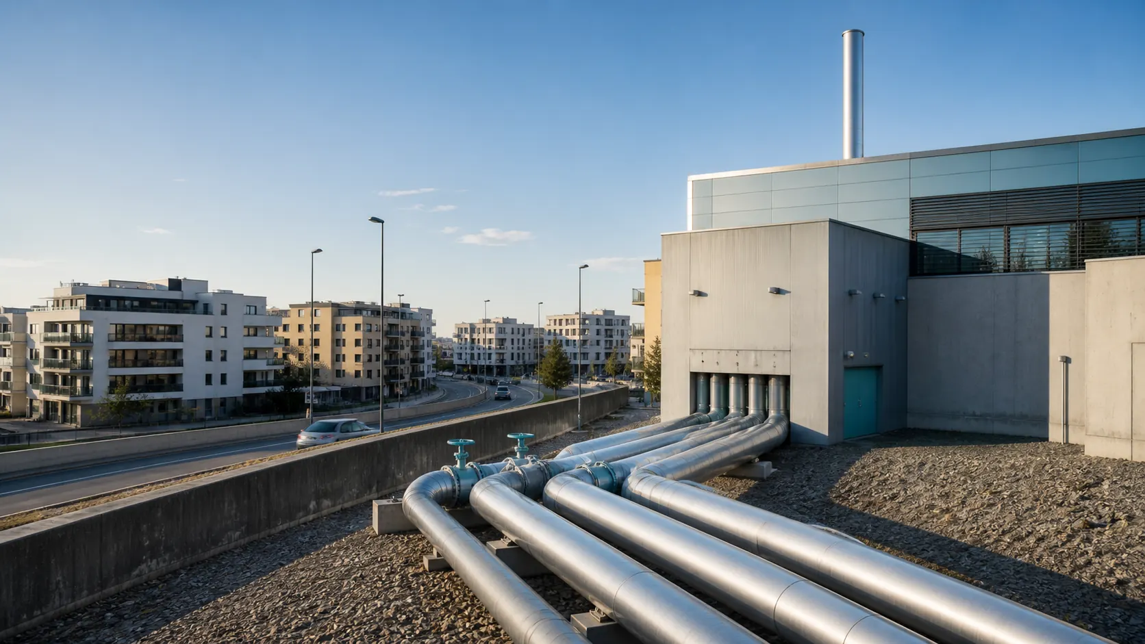 Centrale géothermique profonde raccordée à un réseau de chaleur urbain